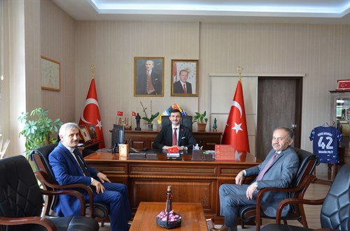 Konya İl Nüfus ve Vatandaşlık Müdürü Sn. Orhan ARSLAN, Kaymakamımız Sayın İbrahim PELİT'i Makamında Ziyaret Etti
