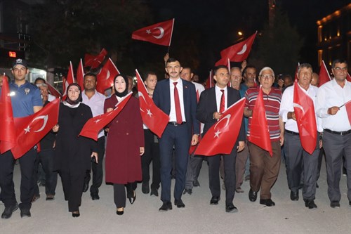 Kaymakamımız Sayın İbrahim PELİT, 15 Temmuz Demokrasi Yürüyüşü’ne katıldı.
